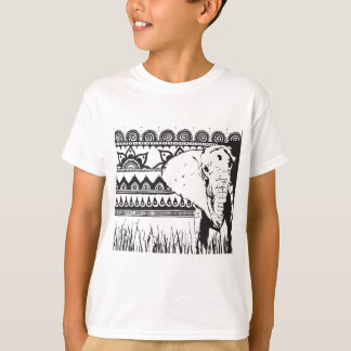 T-shirt Pièce en t d'éléphant de coton d'enfants
