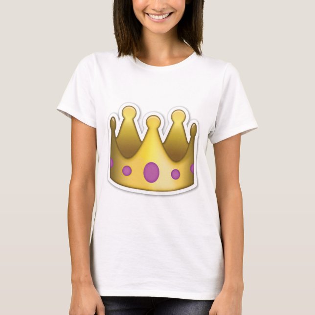 T-shirt Pièce en t d'Emoji de couronne (Devant)