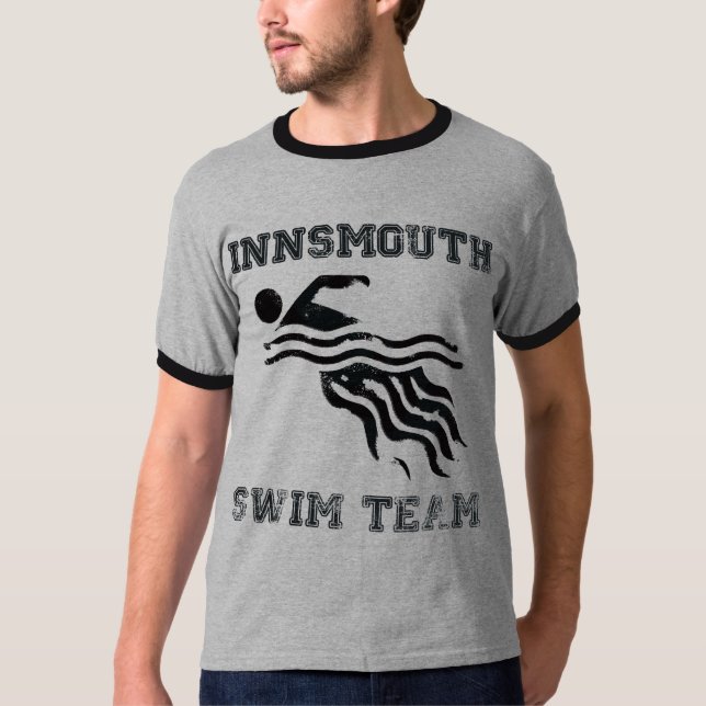 T-shirt Pièce en t d'équipe de natation d'Innsmouth - (Devant)