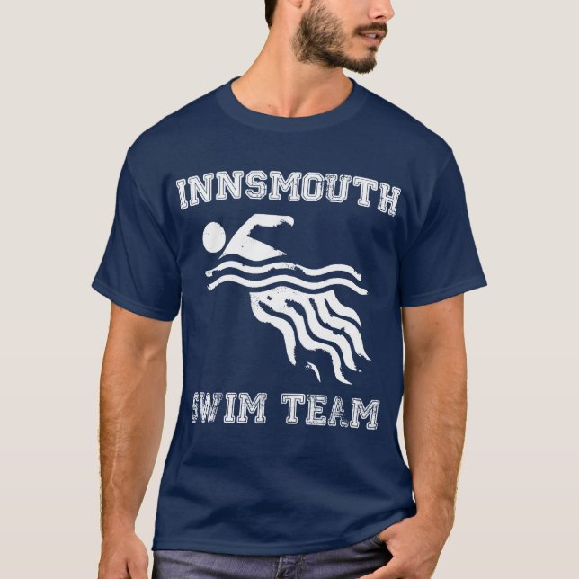 T-shirt Pièce en t d'équipe de natation d'Innsmouth - (Devant)