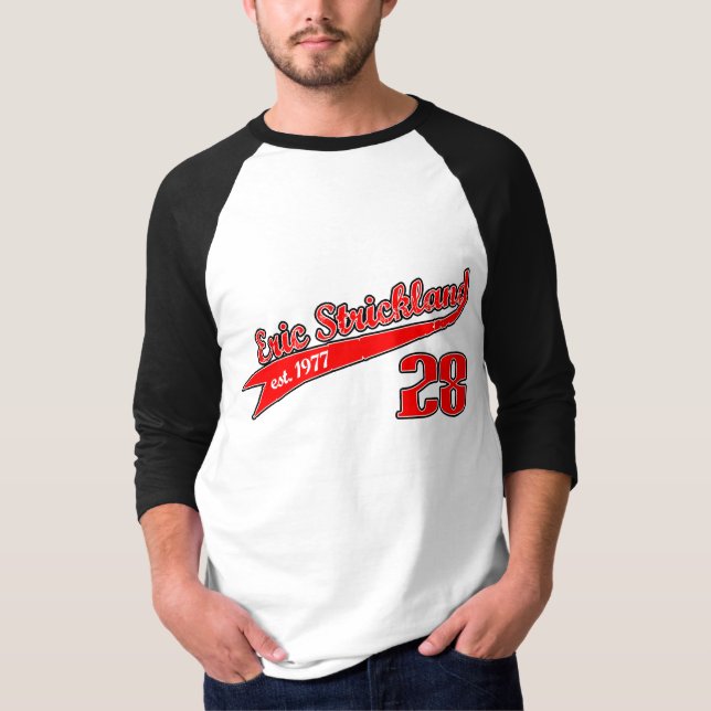 T-shirt Pièce en t d'Éric Strickland Basebal (Devant)