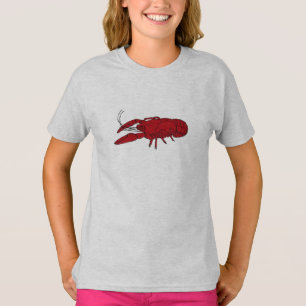 T-shirt Pièce en t des écrevisses de la fille