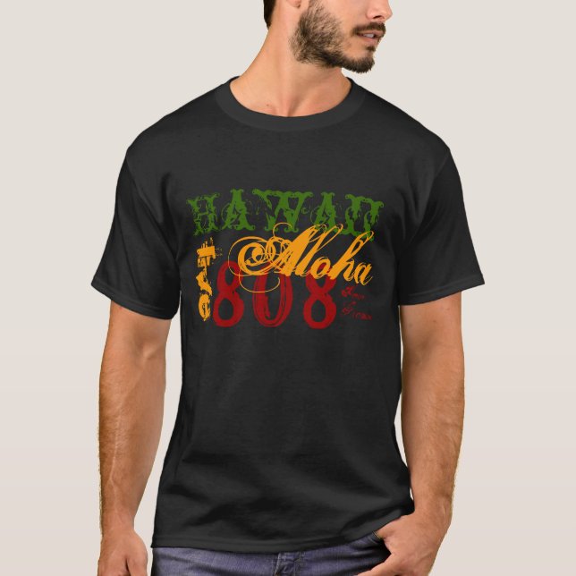 T-shirt Pièce en t d'Hawaï Rasta (Devant)