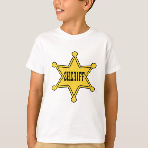 T-shirt Pièce en t d'insigne de shérif d'enfants