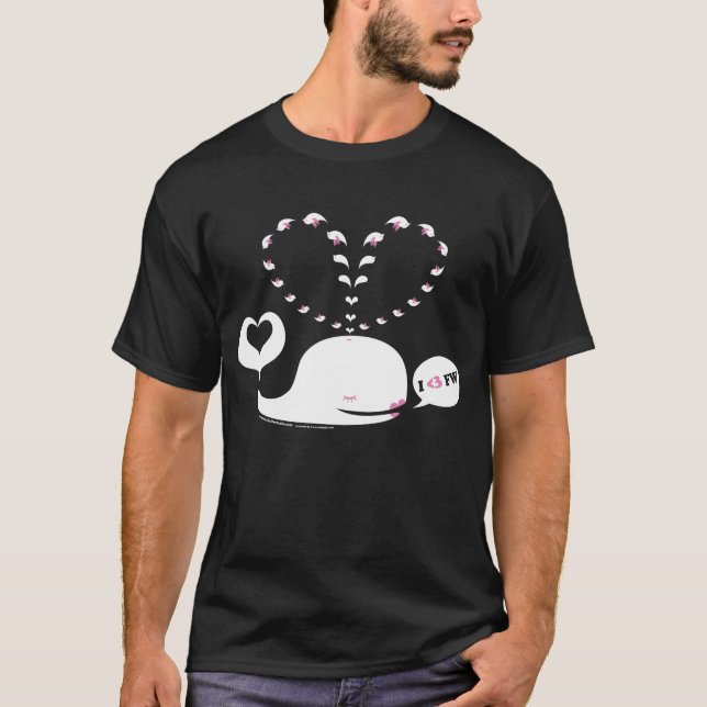 T-shirt Pièce en t d'obscurité de baleine d'Ève (Devant)