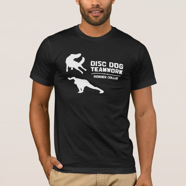T-shirt Pièce en t d'obscurité de chien de disque de (Devant)