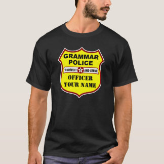 T-shirt Pièce en t d'obscurité de police de grammaire
