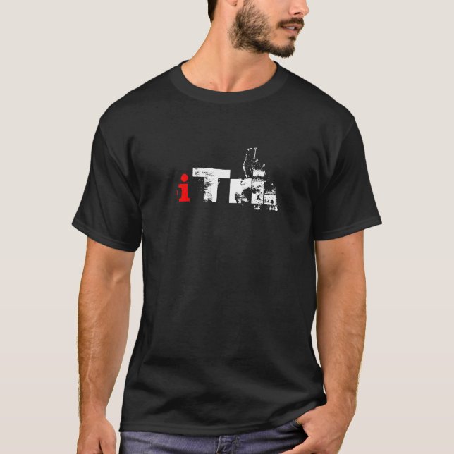 T-shirt pièce en t d'obscurité d'iTri (Devant)
