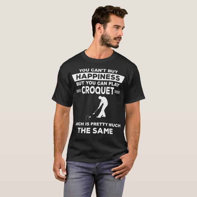 T-shirt Pièce en t drôle de cadeau de croquet de jeu de (Devant entier)