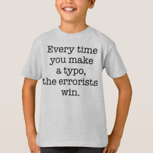 T-shirt Pièce en t drôle d'enfants de police de grammair