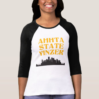T-shirt Pièce en t du base-ball des femmes de Yinzer