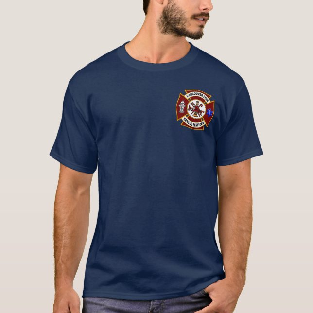 T-shirt Pièce en t du feu Engine-2 de Vancouver (Devant)