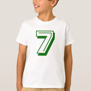 T-shirt pièce en t du numéro 7
