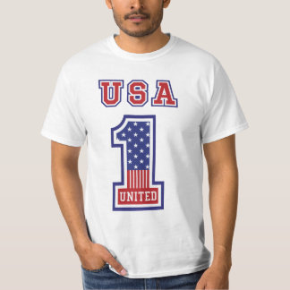 T-shirt Pièce en t du numéro un des Etats-Unis