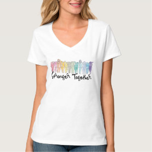 T-shirt Pièce en t du V-Cou ensemble des femmes plus