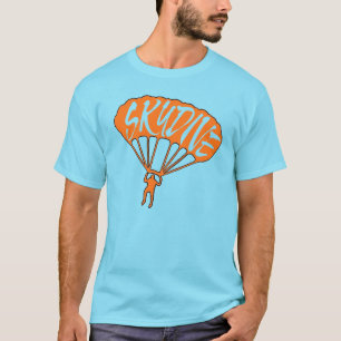 T-shirt Pièce en t fanatique skydive bleue orange de type