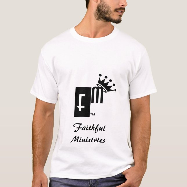T-shirt Pièce en t fidèle de blanc de ministères (Devant)