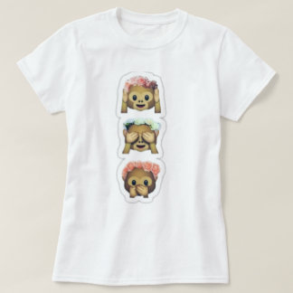 T-shirt Pièce en t florale d'Emojis de singe