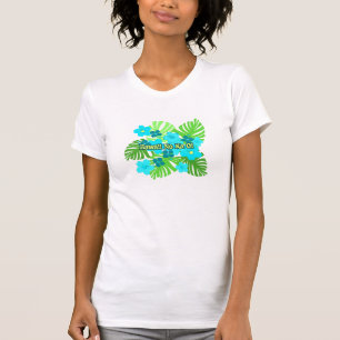 T-shirt Pièce en t florale hawaïenne de jardin de Limahu