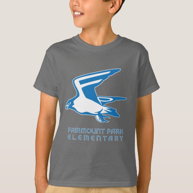 T-shirt Pièce en t foncée de faucon avec le graphique (Devant)