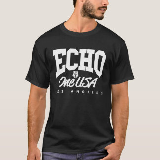 T-shirt Pièce en t foncée tordue d'Echo1USA