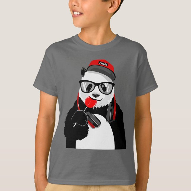 T-shirt Pièce en t fraîche du panda des enfants (Devant)