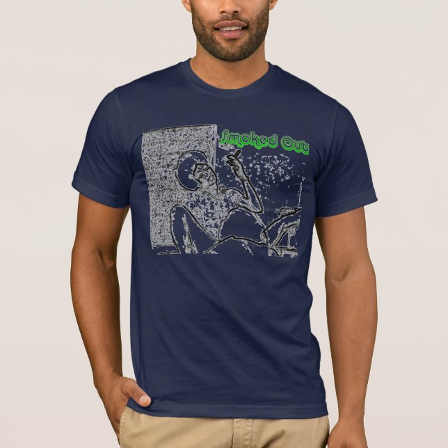 T-shirt Pièce en t fumée de marine (Devant)