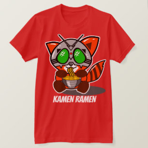 T-SHIRT PIÈCE EN T GÉANTE DE PANDA ROUGE DE RAMEN DE KAM