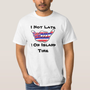 T-shirt Pièce en t hawaïenne d'humour de shaka de drapeau