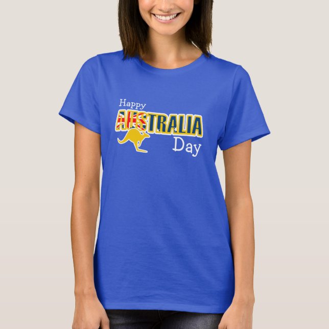 T-shirt Pièce en t heureuse de jour de l'Australie (Devant)