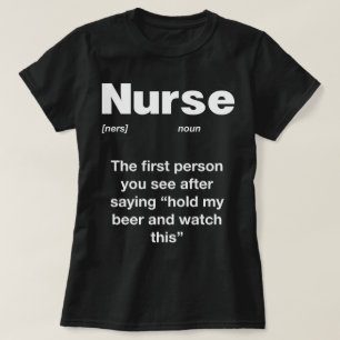 T-shirt Pièce en t hilare de définition d'infirmière