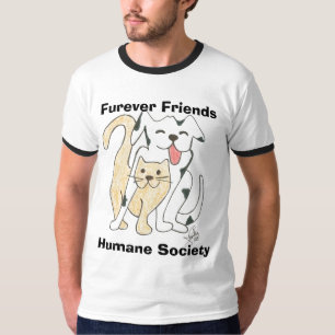 T-shirt Pièce en t humanitaire de logo de société d'ami