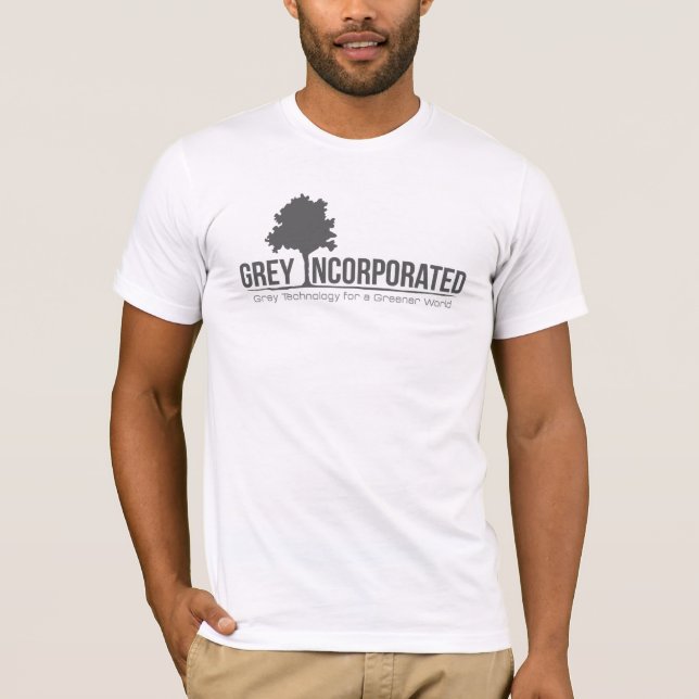 T-shirt Pièce en t incorporée par gris (Devant)