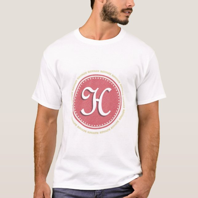 T-shirt Pièce en t initiale de H (Devant)