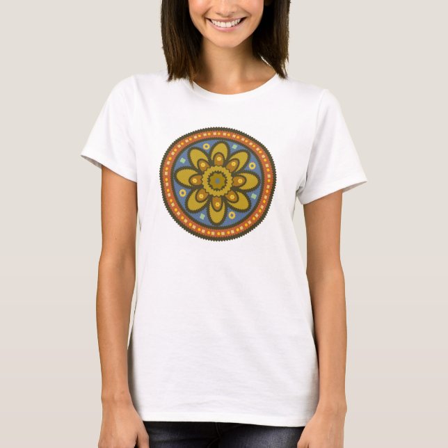 T-shirt Pièce en t marocaine de fleur (Devant)