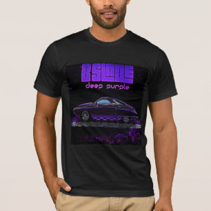 T-shirt pièce en t "mauve-foncé" de couverture d'album d