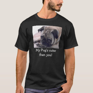 T-shirt pièce en t mignonne de carlin