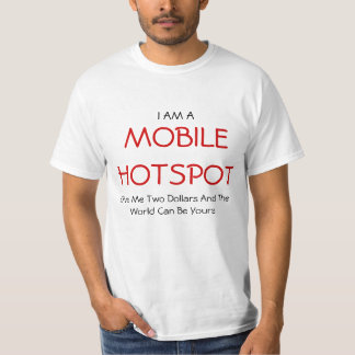 T-shirt Pièce en t mobile de la publicité de point