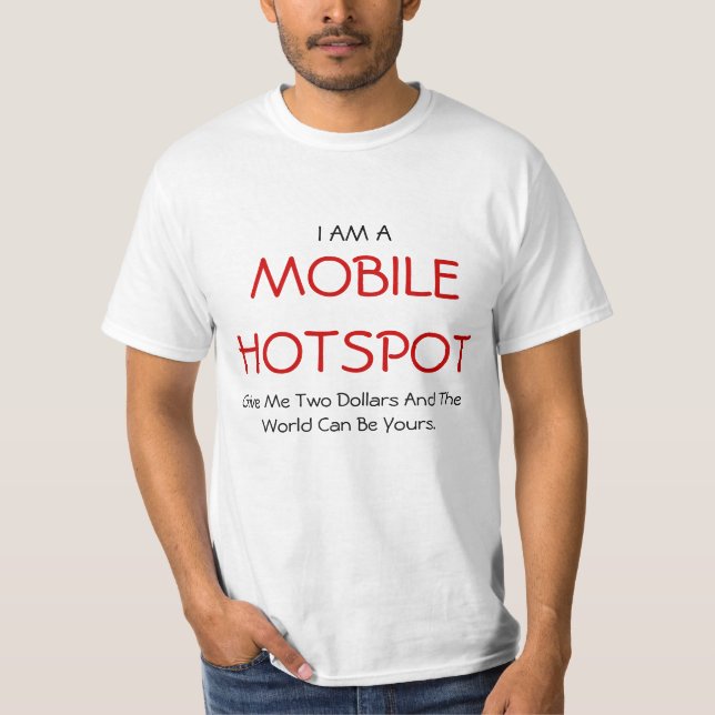 T-shirt Pièce en t mobile de la publicité de point (Devant)