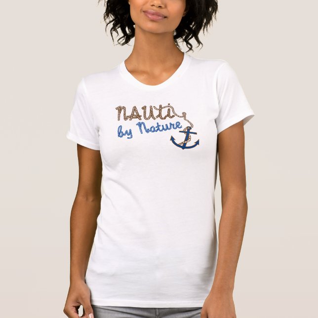 T-shirt Pièce en t nautique de bateau de Nauti par nature (Devant)
