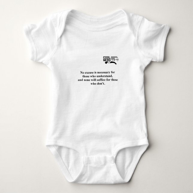 T-shirt Pièce en t nerd fraîche - excuses (Devant)