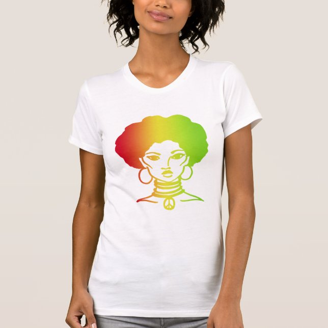 T-SHIRT PIÈCE EN T NOIRE D'AFROLICOUS (Devant)