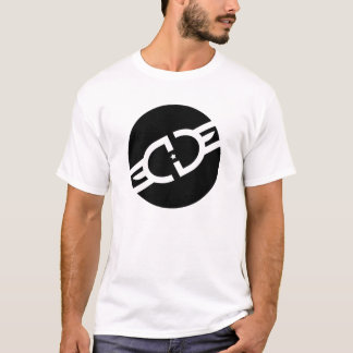 T-shirt Pièce en t noire de logo de cercle d'EdgeGamers