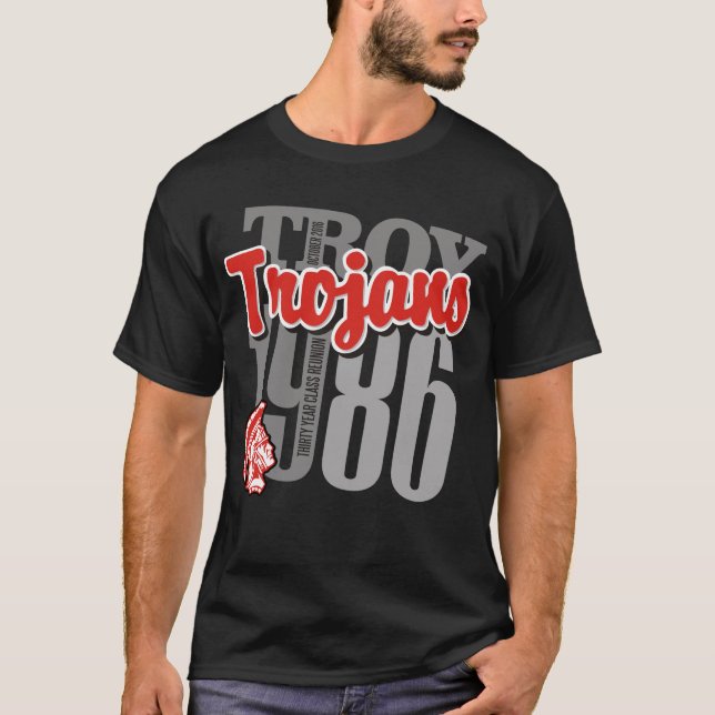 T-shirt Pièce en t noire de Trojan de troy (Devant)