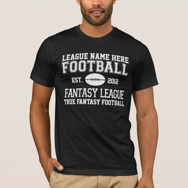 T-shirt Pièce en t personnalisable de Ligue de Football (Devant)