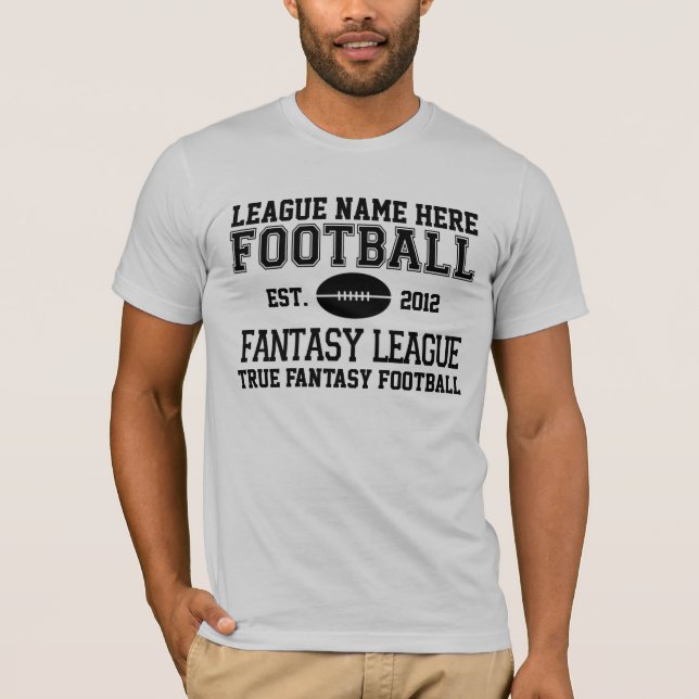 T-shirt Pièce en t personnalisable de Ligue de Football (Devant)
