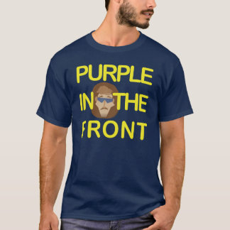 T-shirt Pièce en t pourpre de cheveux d'hockey de Roundy