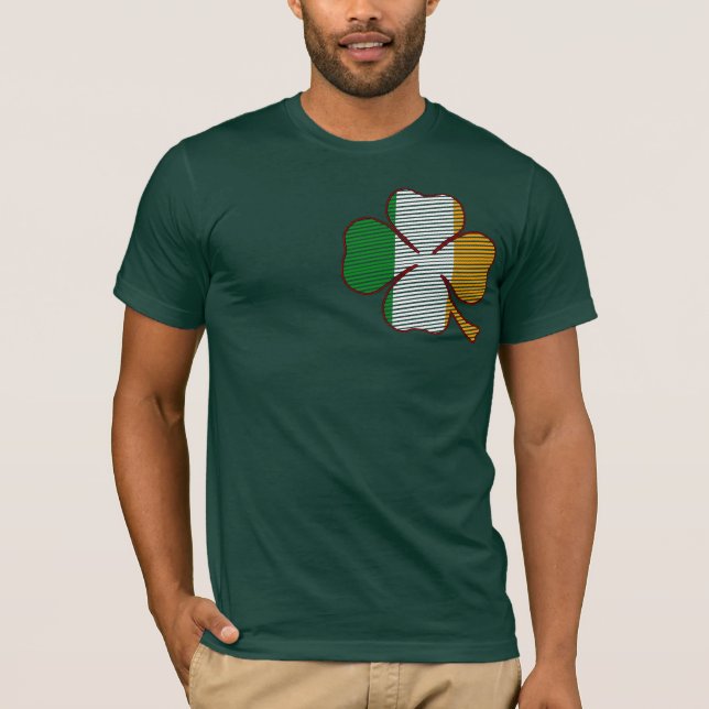 T-shirt Pièce en t rayée de trèfle (Devant)