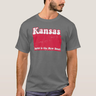 T-shirt Pièce en t rejetée drôle d'état du Kansas de