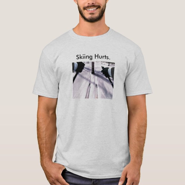T-shirt Pièce en t relâchée de ski (Devant)